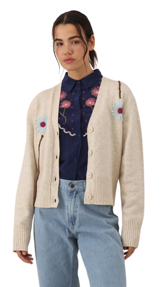 Irupe Cardigan, Ecru