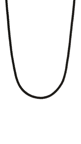 Coco Noir Silk Cord Necklace