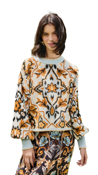 Winter Tapestry Sweater - Blue
