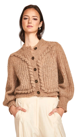 Moritz Embroidered Cardigan - Brownie