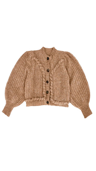 Moritz Embroidered Cardigan - Brownie
