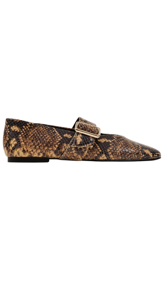 Danvers Flat - Chocolate Snake Leather