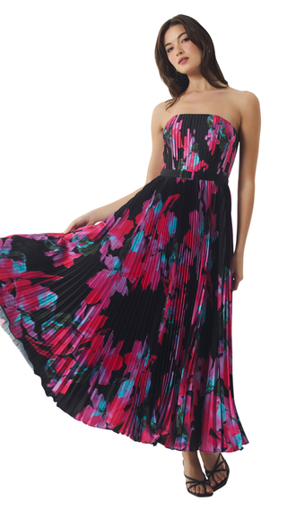 Merrick Dress, Black/Pink