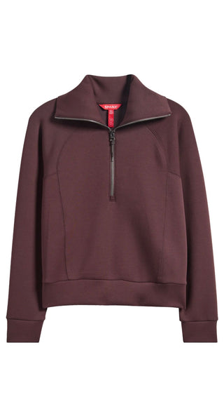 Air Essentials Half Zip - Truffle Brown