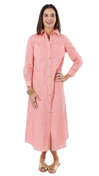 Harper Dress - Pink Stripe