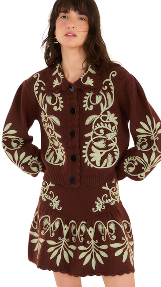 Brown Knit Blouse