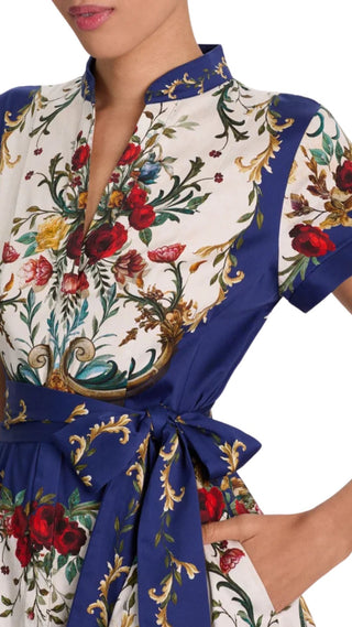 Lucy Short Sleeve Shirt Dress- Gilded Rose