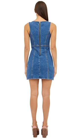 Carmen Denim Dress Mini - Canyon Stone
