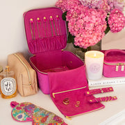 Luxe Velvet LARGE Jewelry Cube - Berry