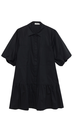 Crissy Cotton Poplin Dress - Black