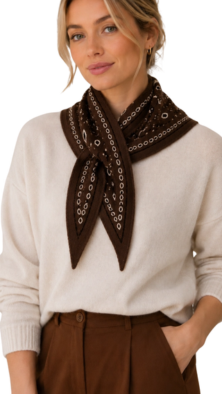 Thick Triangular Bandana - Cafe