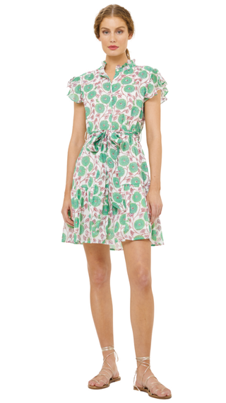 Ruffle Collar Button Mini - Monarch