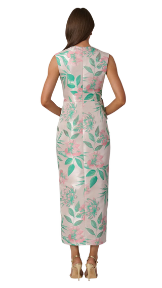 Silvia Dress - Blush/Kelly Green
