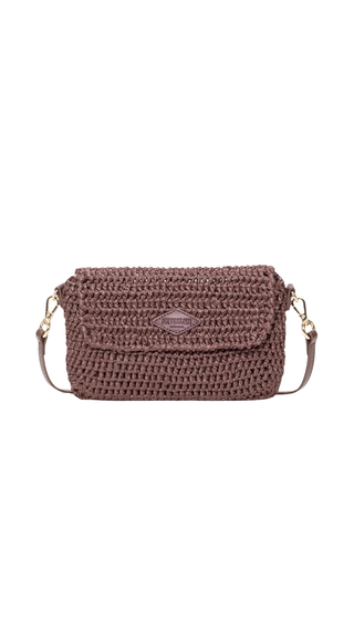Brown Crochet Convertible Crossbody - Brown