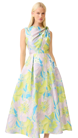 Rhea A Line Midi Dress - Floral Multi