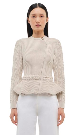 Andi Peplum Jacket, Stone