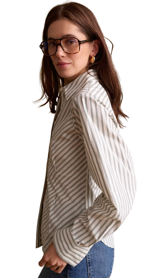 Drexel Shirt, Ivory Stripe