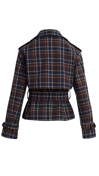 The Cropped Charles Trench, Toffee Plaid