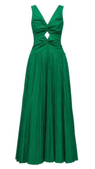 Vivianne Cotton Midi Dress - Kelly Green