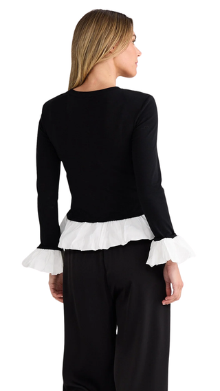 Wilde Top - Black w/White trim