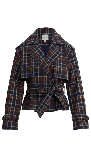 The Cropped Charles Trench, Toffee Plaid