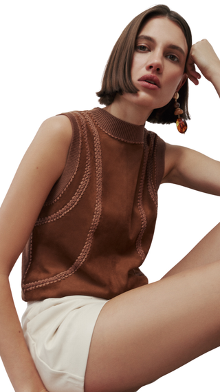 Solana Top - Chestnut
