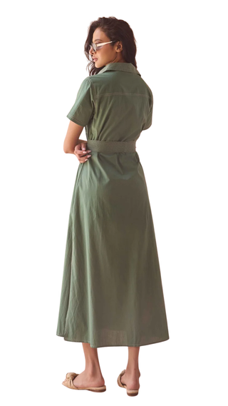 Amira Shirtdress - Solid Palm