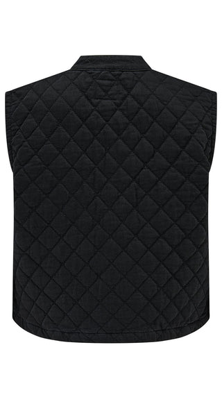 Quilted Pablo Vest - Black