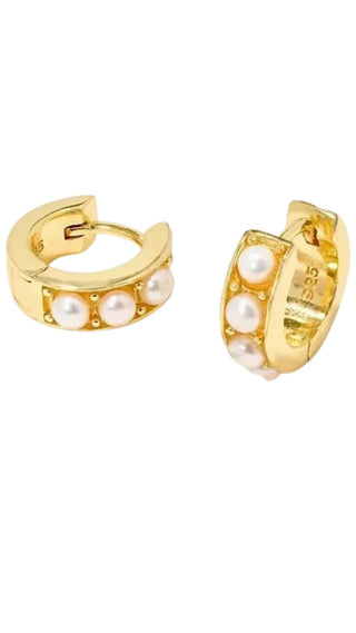 Wren Huggies Small- Pearl/Gold