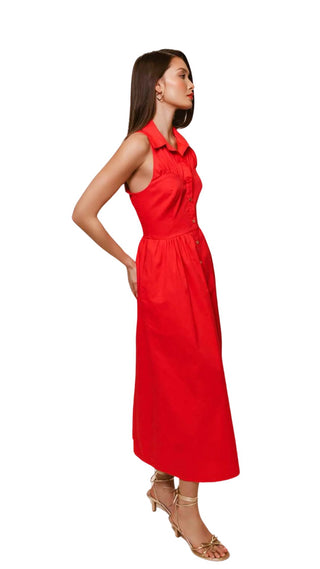 Vivian Dress - Poppy Red