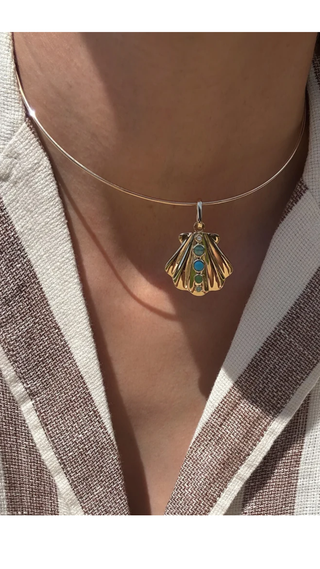 Maris Shell Choker Necklace - 14k Gold Plated