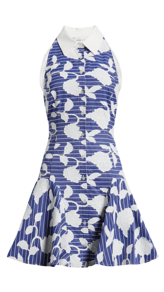 Maxine Floral Mini Dress - Blue/White