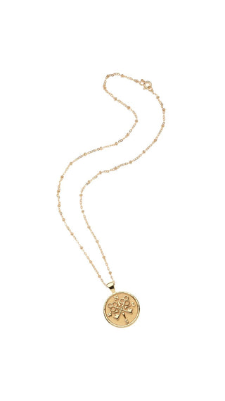 FOREVER JW Small Pendant Coin 1018" Adjustable Beaded Satellite Chain