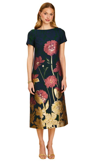 Adria Midi Dress, Demitasse Flowers