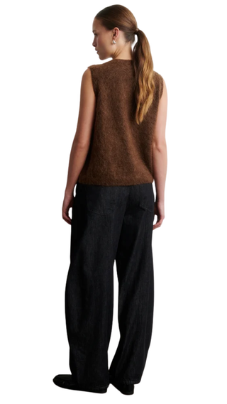 Brook Knit Button Vest, Carafe