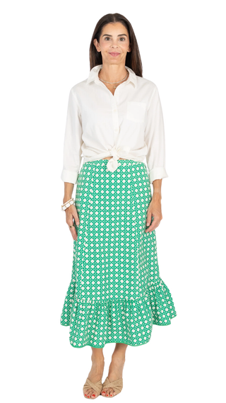 Addie Skirt - Green Cane
