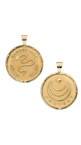 Protect JW Original Pendant Coin 16-18" Classic Rolo Chain