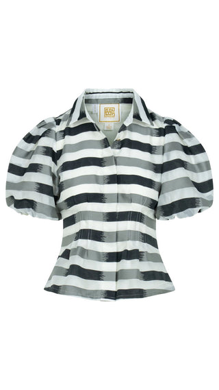 Britt Top - Truffle Stripe