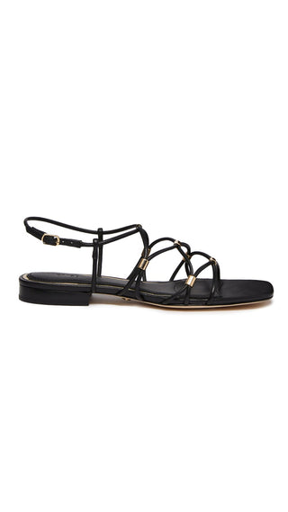 Aurora Flat Sandal - Black