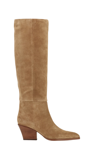 Tarrie Block Heel Boot - Medium Natural Suede