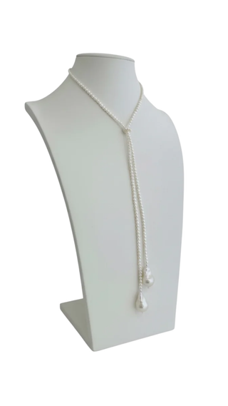 Freshwater Baroque Pearl Lariat - Pearl
