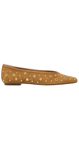 Caret Stud - Lt. Brown Suede