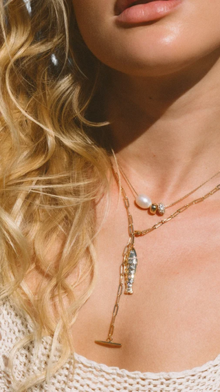 Goldie Pavé Fish Charm, 14k Gold Plated
