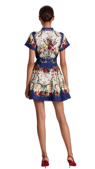 Lucy Short Sleeve Shirt Dress- Gilded Rose