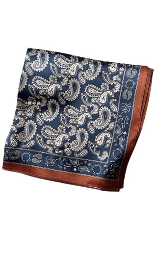 Paisley Pattern Scarf - Blue