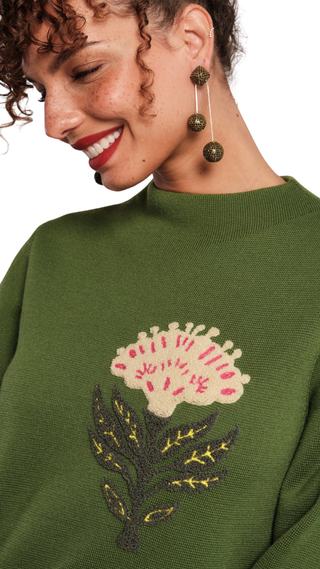 Annie Dress Heirloom Floral, Green/Multi