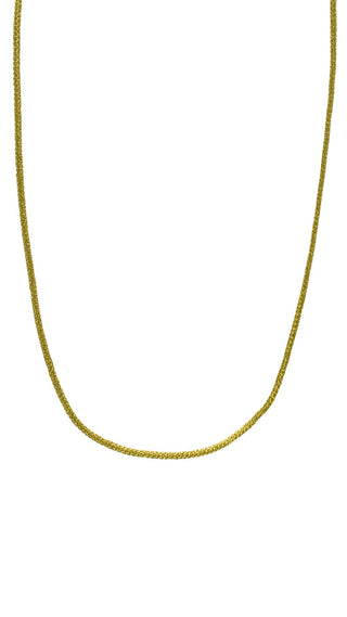 Lurex Cord Necklace- Gold