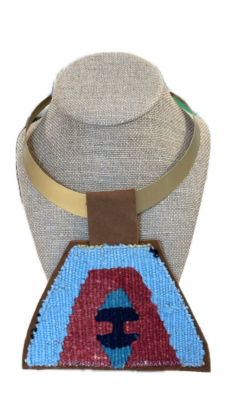 Kilim Pendant - Lt. Blue/rust