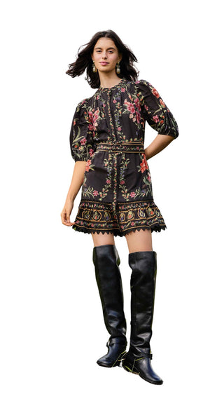 Belle Garden Black Mini Dress