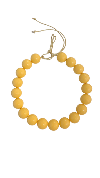 Chunky Beaded Necklace - Butter